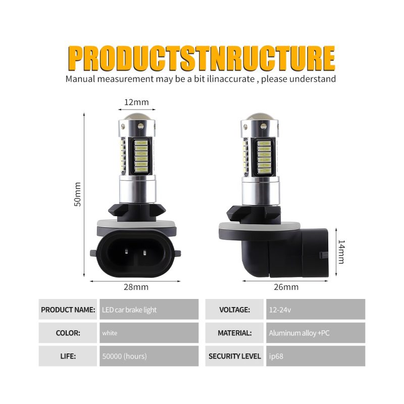 881 Multi Smd Led Position Fog Bulb Pair 06 Multi881 Structure Structure reference for 881 multi-SMD LED position fog bulb