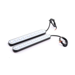 9 Bead Colorful Led Decorative Brake Light Pair 12V 24V Ip68 02 Angled Product Pair Angled product-only pair view showing wire exits.