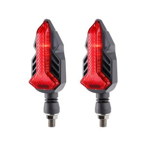 AC-0008PRO Red Leaf Motorcycle LED DRL Turn Signal Pair