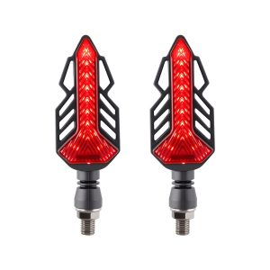 AC-0008PRO Red Leaf Motorcycle LED DRL Turn Signal Pair side or rear reference