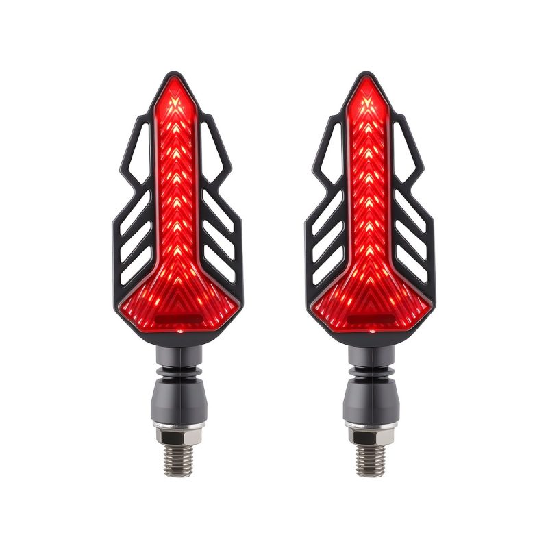 AC-0008PRO Red Leaf Motorcycle LED DRL Turn Signal Pair side or rear reference