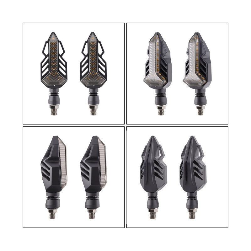 AC-0008PRO Red Leaf Motorcycle LED DRL Turn Signal Pair package or application reference