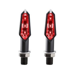 AC-0094 Slim Red Pill Motorcycle LED DRL Turn Signal Pair