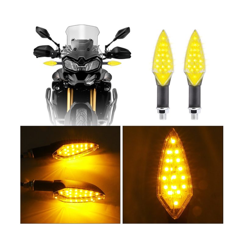 Ac 0101 Yellow Bullet Motorcycle Led Flow Turn Signal 05 Sequential Light Reference Source image showing yellow flowing light sequence reference.