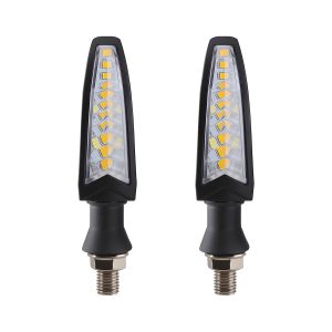 AC-0106 Slim Wedge Motorcycle LED DRL Turn Signal Pair