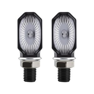 AC-0225 Blue Oval Motorcycle LED DRL Turn Signal Pair side or rear reference