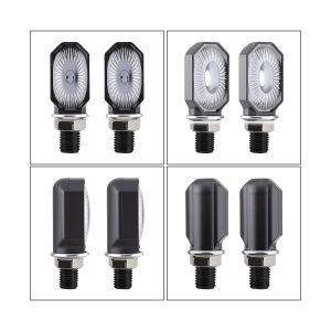 AC-0225 Blue Oval Motorcycle LED DRL Turn Signal Pair package or application reference