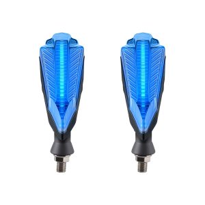 AC-0247 Blue Fin Motorcycle LED DRL Turn Signal Pair