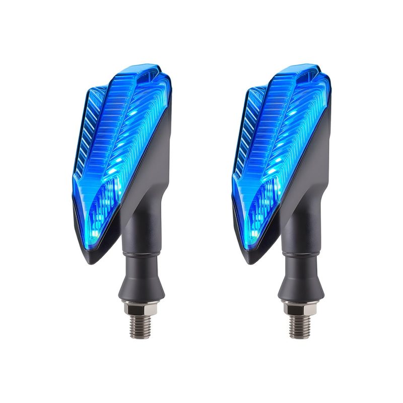 AC-0247 Blue Fin Motorcycle LED DRL Turn Signal Pair alternate front reference