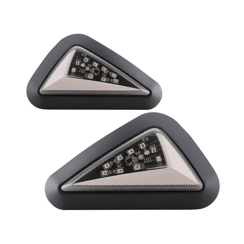AC-0252 Blue Triangle Motorcycle LED DRL Turn Signal Pair alternate front reference