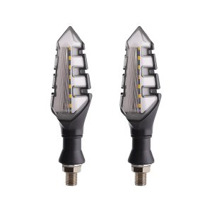 Ac 0254 B Blue Arrow Motorcycle Led Drl Turn Signal 04 Ac 0254B Blue Arrow Motorcycle Led Drl Turn Signal 04 AC-0254-B Blue Arrow Motorcycle LED DRL Turn Signal Pair detail angle reference