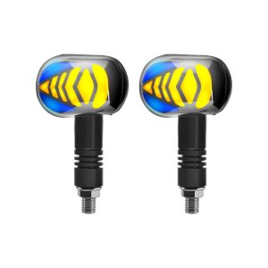AC-0260 Zebra Stripe Motorcycle LED DRL Turn Signal Pair