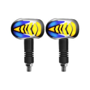 Ac 0260 Zebra Stripe Motorcycle Led Drl Turn Signal 04 Ac 0260 Zebra Stripe Motorcycle Led Drl Turn Signal 04 AC-0260 Zebra Stripe Motorcycle LED DRL Turn Signal Pair detail angle reference