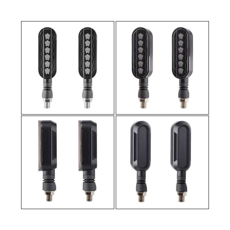 Ac 0263 Red Yellow Oval Motorcycle Led Drl Turn Signal Main AC-0263 Red Yellow Oval Motorcycle LED DRL Turn Signal Pair