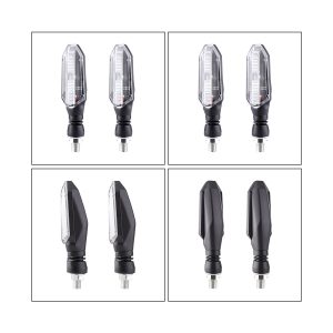 AC-0266 Red Oval Motorcycle LED DRL Turn Signal Pair 12V-24V