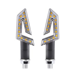 AC-0270 Yellow Arrow Motorcycle LED Flow Turn Signal Pair