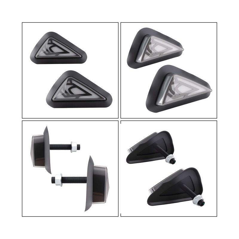 AC-0275 Triangle Motorcycle LED DRL Turn Signal Pair package or application reference