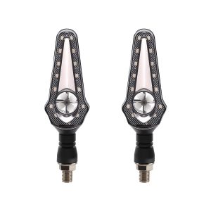 AC-0292 Triangle Lattice Motorcycle LED DRL Turn Signal Pair