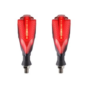 AC-0299 Red Shield Motorcycle LED DRL Turn Signal Pair multi-view product reference