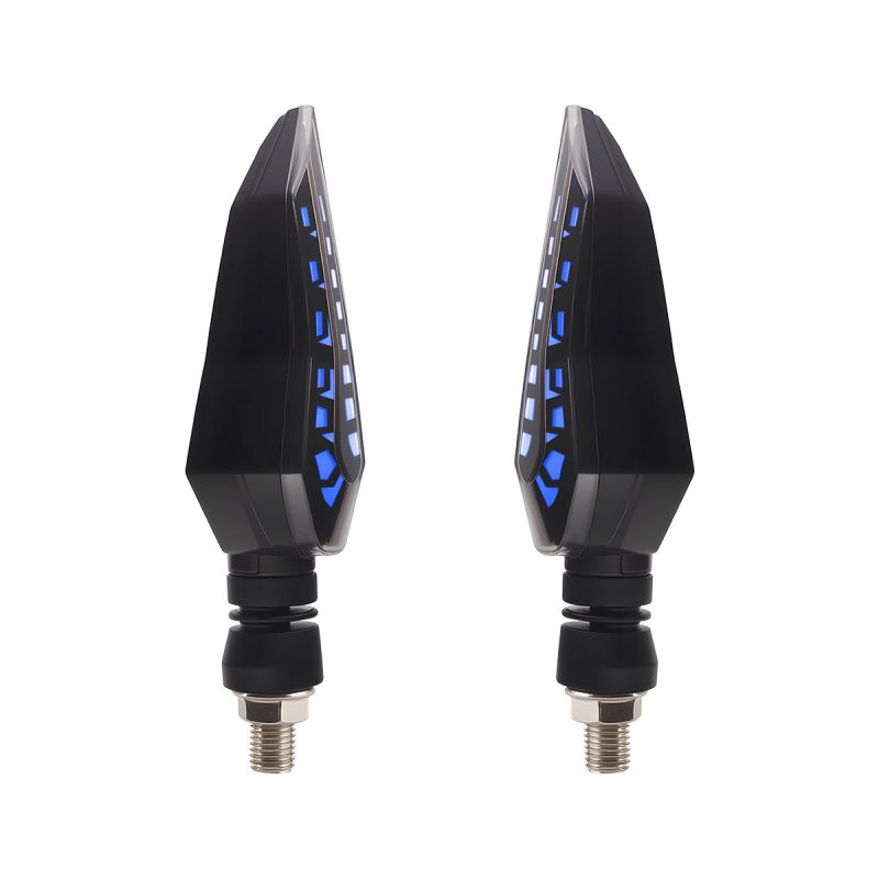 AC-0313 Fin-Shape Motorcycle LED DRL Turn Signal Pair lighting color reference