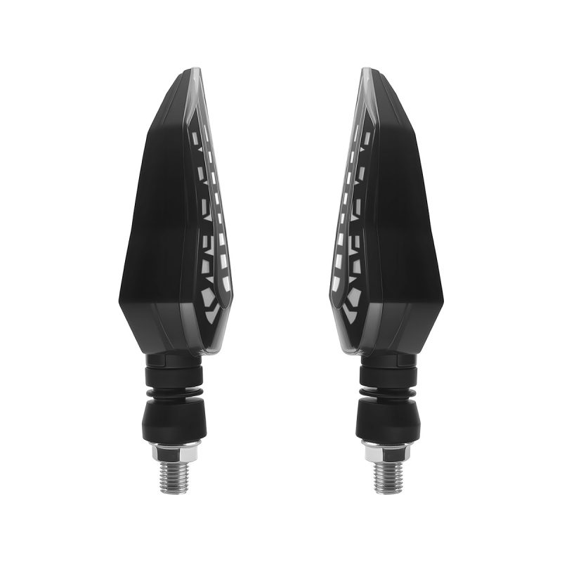AC-0313 Fin-Shape Motorcycle LED DRL Turn Signal Pair side or rear reference