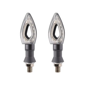 AC-0340 Teardrop Motorcycle LED DRL Turn Signal Pair