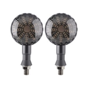 Ac 0801 Amber Round Motorcycle Led Drl Turn Signal 04 Ac 0801 Amber Round Motorcycle Led Drl Turn Signal 04 AC-0801 Amber Round Motorcycle LED DRL Turn Signal Pair detail angle reference
