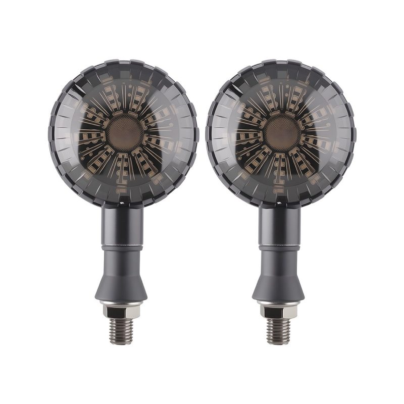 Ac 0801 Amber Round Motorcycle Led Drl Turn Signal 04 Ac 0801 Amber Round Motorcycle Led Drl Turn Signal 04 AC-0801 Amber Round Motorcycle LED DRL Turn Signal Pair detail angle reference