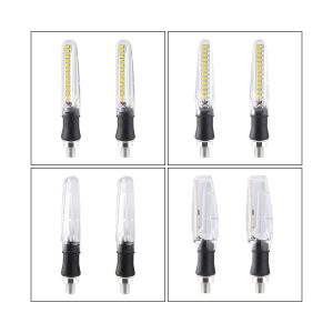 AC-0802 Clear Lens Motorcycle LED DRL Turn Signal Pair