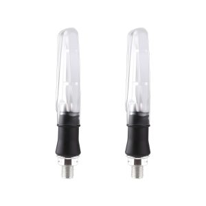 Ac 0802 Clear Lens Motorcycle Led Drl Turn Signal 03 Side Housing Product Pair Side housing view for catalog identification.