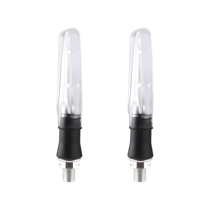Ac 0802 Clear Lens Motorcycle Led Drl Turn Signal 03 Side Housing Product Pair Side housing view for catalog identification.