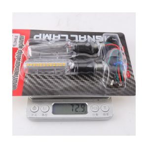 Ac 0802 Clear Lens Motorcycle Led Drl Turn Signal 06 Package And Weight Reference Package view with wiring and scale reference from the supplied image.