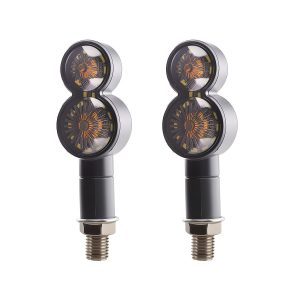 AC-0804 Dual-Round Motorcycle LED DRL Turn Signal Pair lighting color reference