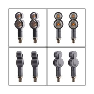 AC-0804 Dual-Round Motorcycle LED DRL Turn Signal Pair detail reference