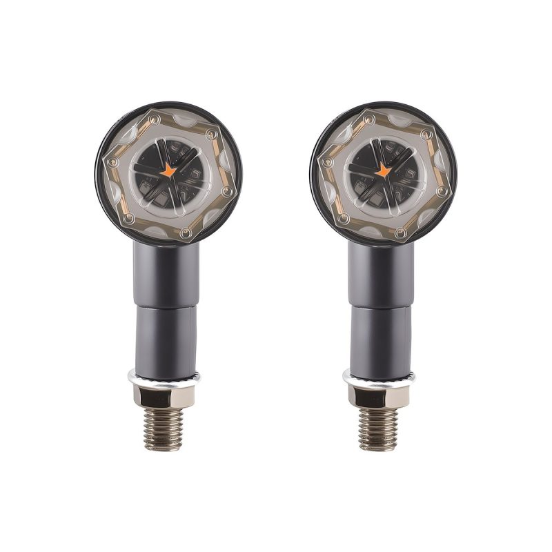 Ac 0810 Amber Round Motorcycle Led Drl Turn Signal 02 Ac 0810 Amber Round Motorcycle Led Drl Turn Signal 02 AC-0810 Amber Round Motorcycle LED DRL Turn Signal Pair alternate front reference