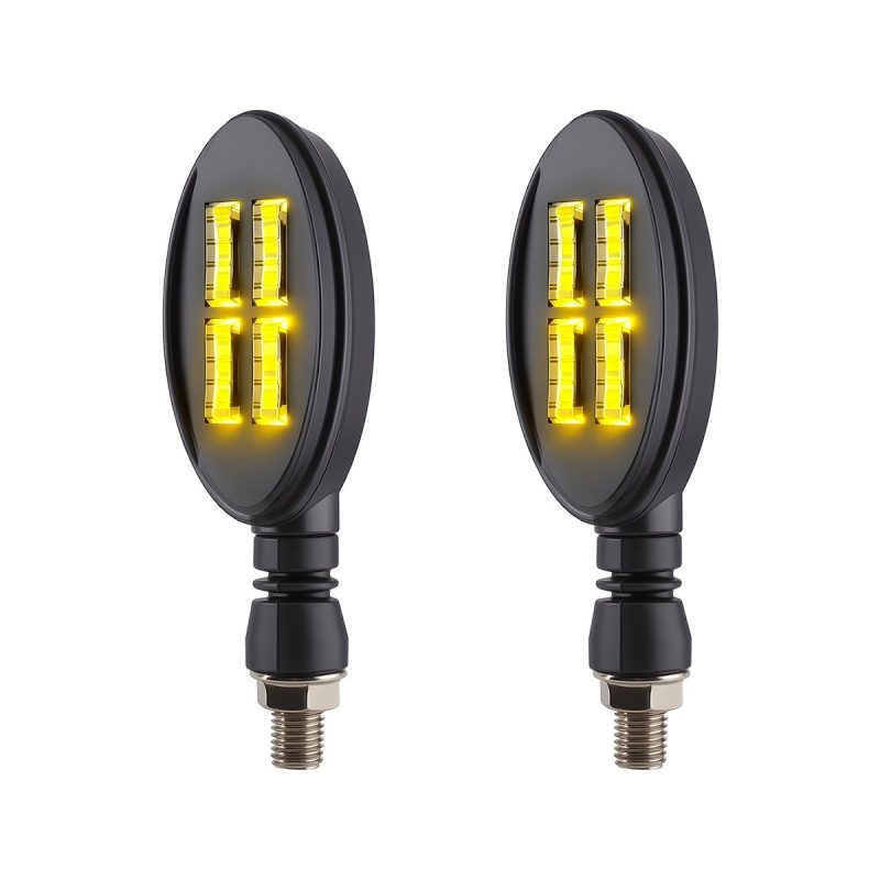 Ac 0814 Oval Bar Motorcycle Led Drl Turn Signal 02 Ac 0814 Oval Bar Motorcycle Led Drl Turn Signal 02 AC-0814 Oval-Bar Motorcycle LED DRL Turn Signal Pair lighting color reference