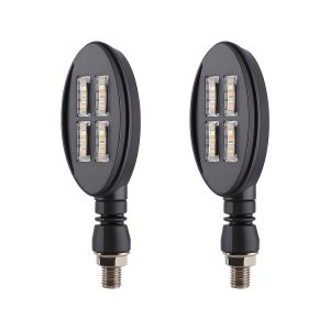 Ac 0814 Oval Bar Motorcycle Led Drl Turn Signal 03 Ac 0814 Oval Bar Motorcycle Led Drl Turn Signal 03 AC-0814 Oval-Bar Motorcycle LED DRL Turn Signal Pair side or rear reference