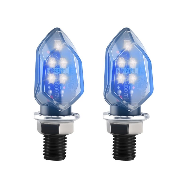 Ac 0821 Blue Faceted Motorcycle Led Drl Turn Signal 01 Ac 0821 Blue Faceted Motorcycle Led Drl Turn Signal 01 AC-0821 Blue Faceted Motorcycle LED DRL Turn Signal Pair