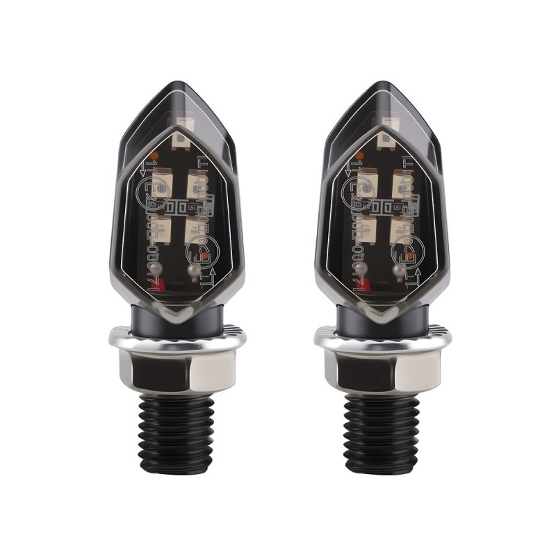 Ac 0821 Blue Faceted Motorcycle Led Drl Turn Signal 04 Ac 0821 Blue Faceted Motorcycle Led Drl Turn Signal 04 AC-0821 Blue Faceted Motorcycle LED DRL Turn Signal Pair detail angle reference