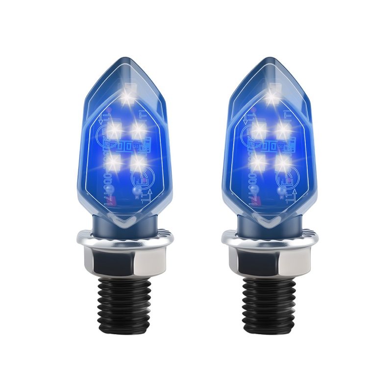 Ac 0821 Blue Faceted Motorcycle Led Drl Turn Signal 05 Ac 0821 Blue Faceted Motorcycle Led Drl Turn Signal 05 AC-0821 Blue Faceted Motorcycle LED DRL Turn Signal Pair multi-view product reference