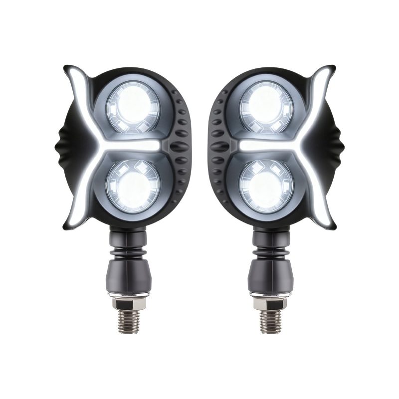 Ac 0823 Dual Lens White Motorcycle Led Drl Turn Signal 01 Ac 0823 Dual Lens White Motorcycle Led Drl Turn Signal 01 AC-0823 Dual-Lens White Motorcycle LED DRL Turn Signal Pair