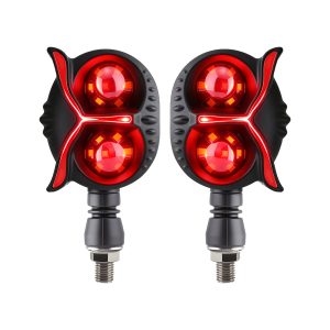 AC-0824PRO Dual-Lens Motorcycle LED DRL Turn Signal Pair