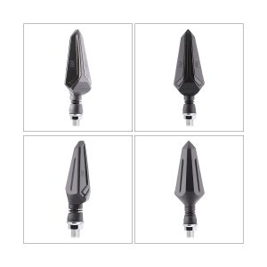 Ac 0834 Smoked Arrow Motorcycle Led Flow Turn Signal 02 Multi Angle Product View Product-only grid showing AC-0834 from front, side, rear, and angled views.