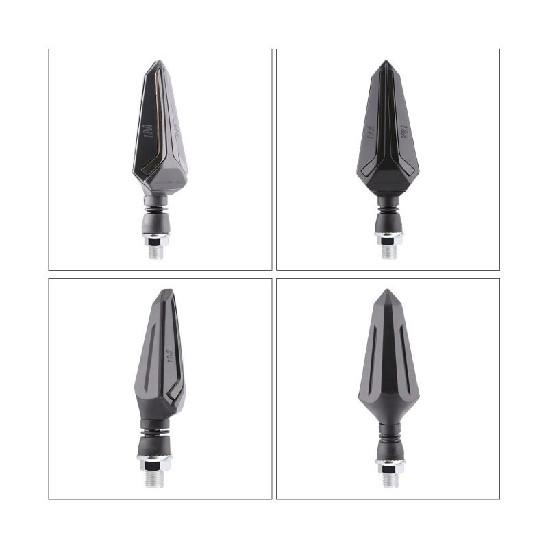 Ac 0834 Smoked Arrow Motorcycle Led Flow Turn Signal 02 Multi Angle Product View Product-only grid showing AC-0834 from front, side, rear, and angled views.