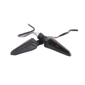 Ac 0834 Smoked Arrow Motorcycle Led Flow Turn Signal 03 Wiring Product View Product view showing paired lights with wiring and threaded mounting stems.