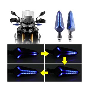 Ac 0834 Smoked Arrow Motorcycle Led Flow Turn Signal 05 Light Effect Reference Source image showing flowing light effect reference.