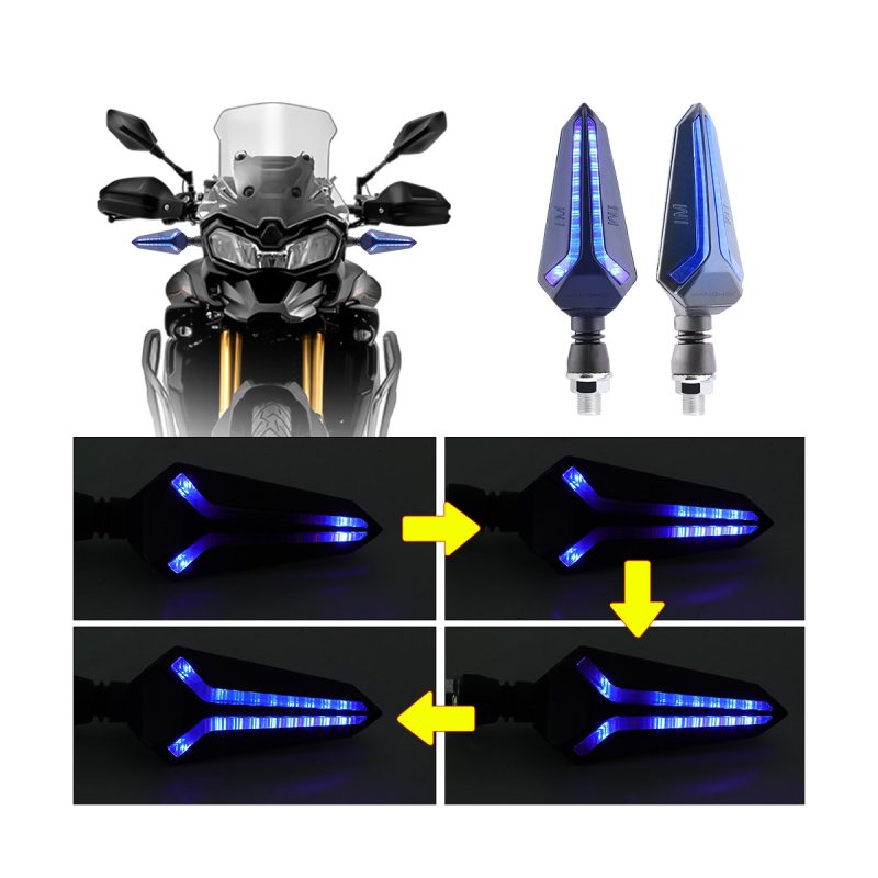 Ac 0834 Smoked Arrow Motorcycle Led Flow Turn Signal 05 Light Effect Reference Source image showing flowing light effect reference.