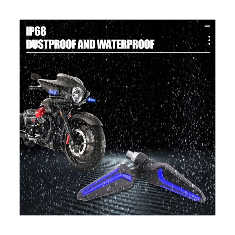 Ac 0834 Smoked Arrow Motorcycle Led Flow Turn Signal 06 Ip68 Source Reference Source image showing IP68 dustproof and waterproof reference.