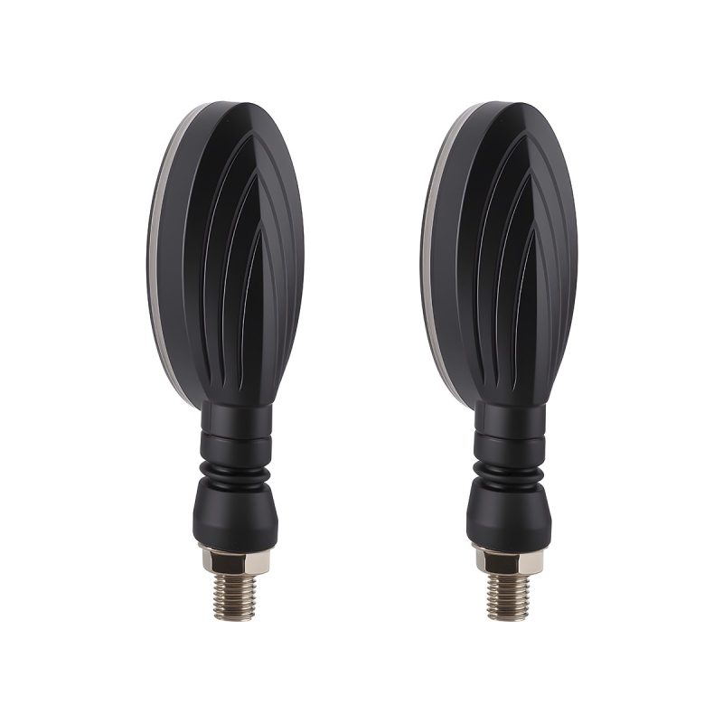 AC-0837 Oval Motorcycle LED DRL Turn Signal Pair side or rear reference