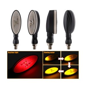 AC-0837 Oval Motorcycle LED DRL Turn Signal Pair multi-view product reference